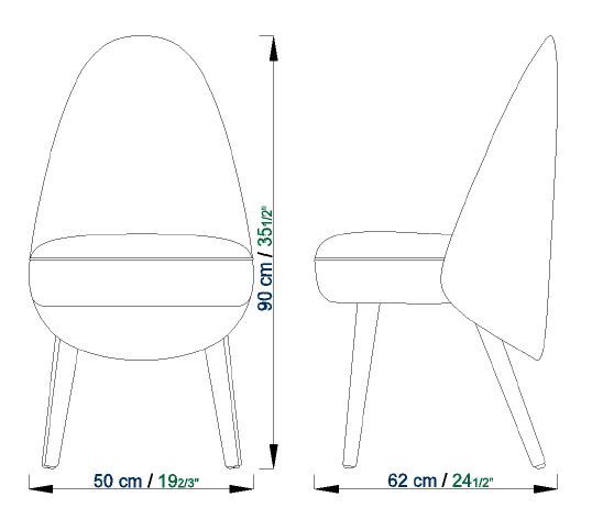 Мягкий стул с оригинальной спинкой Roche Bobois Identities
