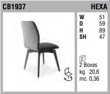 Вращающийся стул Connubia Hexa CB1937, V