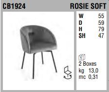 Вращающийся стул Connubia Rosie Soft CB1924