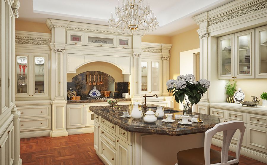 Большая кухня Tiferno Ivory Whitehall kitchen