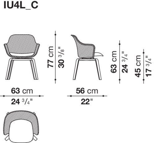 Современный стул B&B Iuta '14