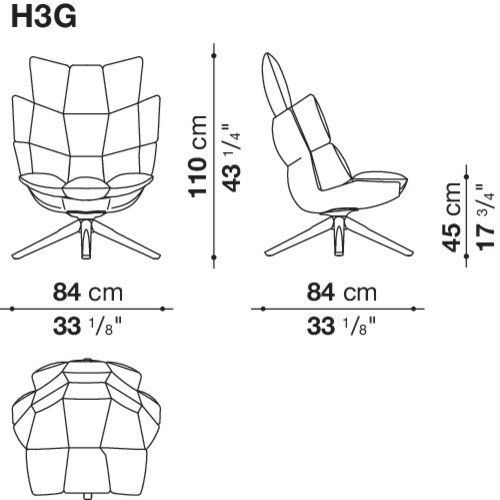 Дизайнерское кресло B&B Husk