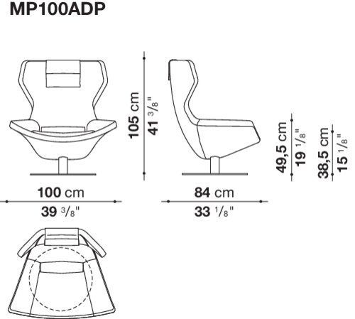 Дизайнерское кресло B&B Metropolitan ’14