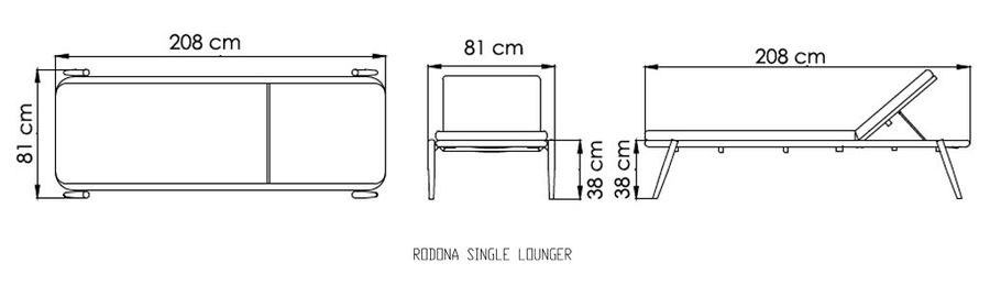 Удобный шезлонг Skyline Design Rodona Lounger