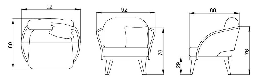 Стильное кресло Skyline Design Krabi Armchair