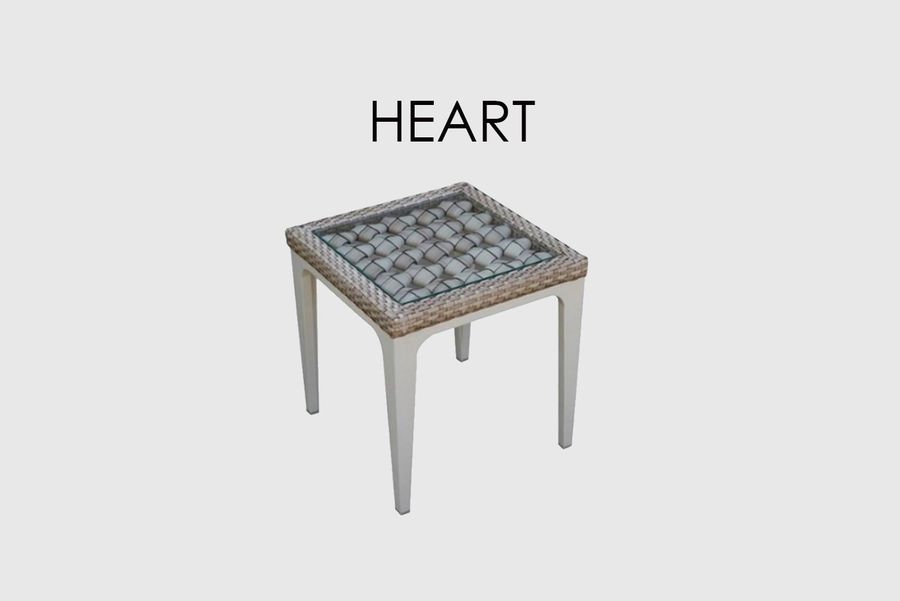 Квадратный стол Skyline Design Heart Side Table