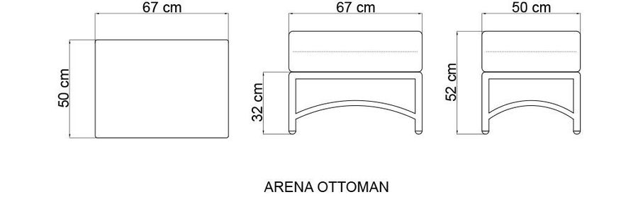 Садовая банкетка Skyline Design Arena Ottoman
