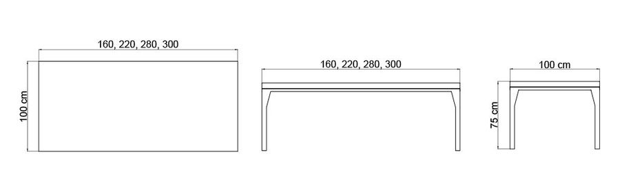 Обеденный стол Skyline Design Brafta Mesa Rectangular