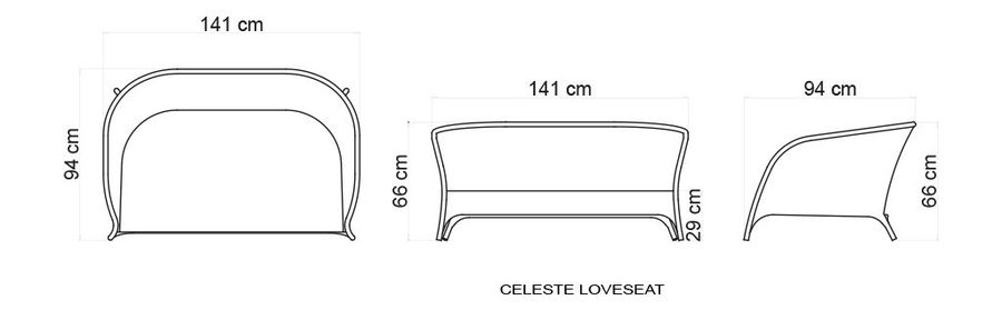Двухместный диван Skyline Design Celeste Loveseat