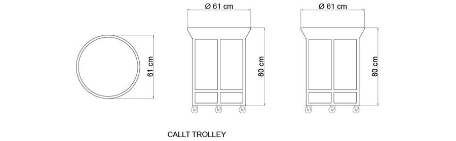 Сервировочный стол Skyline Design Cally Trolley