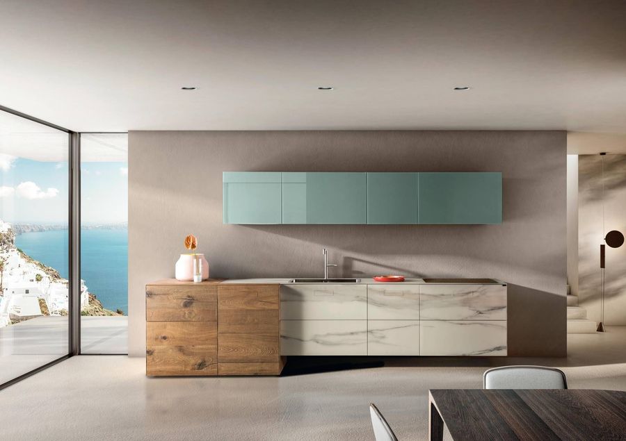 Современная кухня Lago 36e8 Marble XGlass Kitchen