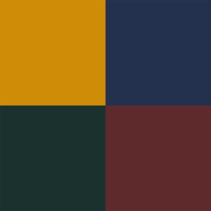 Сочетание 3 | Желтый Цвет Латуни, Королевский Синий, Темно-Зелёный, Бордовый