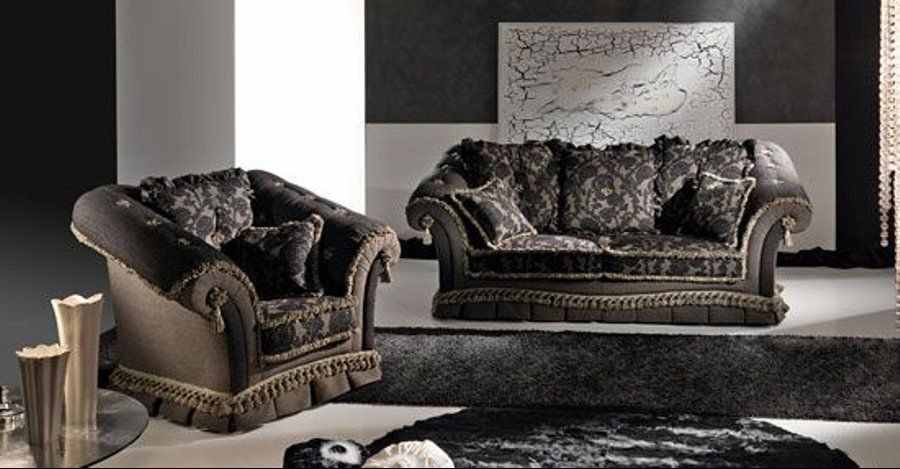 Velvet, кровать-диван, кресло, серый/чёрный цвет