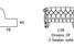 Диван Duecentrotre, размеры