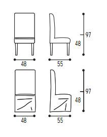 Габаритные размеры стула Valmoi Dani