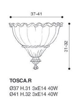 Схематичное изображение потолочного светильника La Murrina Tosca R