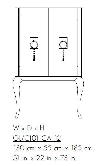 Шкаф Patina Glamour GL/C101 CA 12 