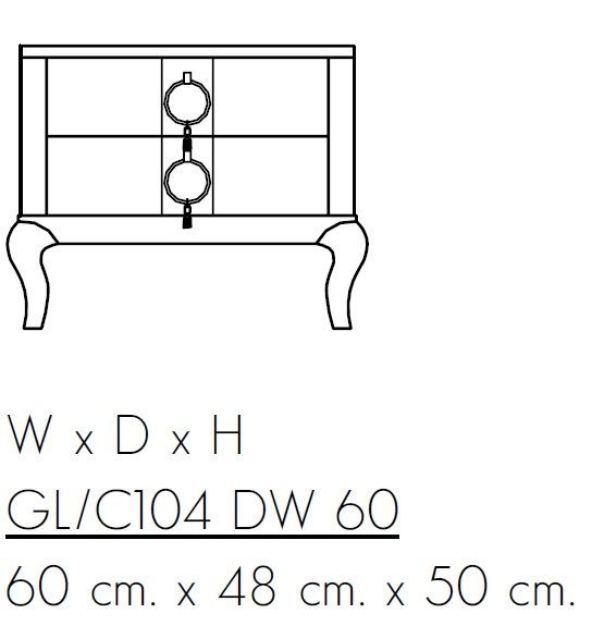 Прикроватная тумбочка Patina Glamour GC/C104 DW 16 