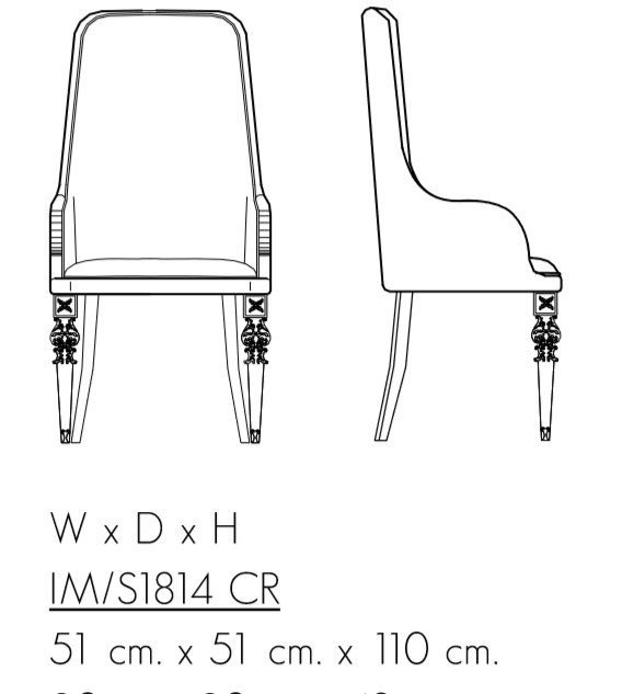 Кресло с высокой спинкой Patina Impero IM/S1814 CR
