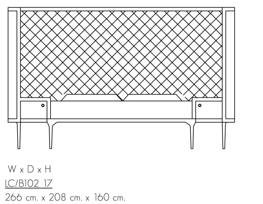 Кровать с высоким изголовьем Patina Le cadre LC/B102 17