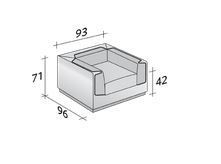 Габаритные размеры кресла Flou Gentleman