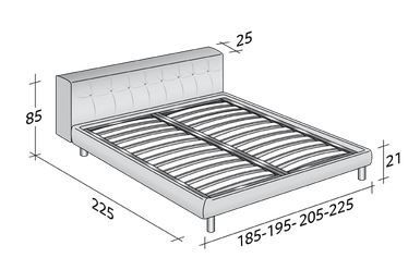 Размеры кровати Flou Doze