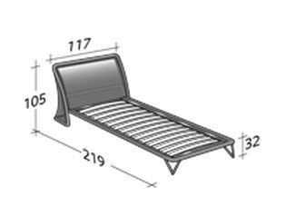 Размеры кровати Flou Essentia