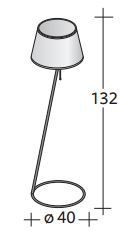 Размеры торшера Flou Angle