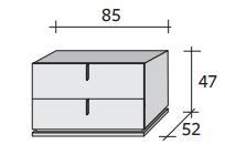 Размеры комода Flou Ari с двумя ящиками