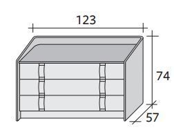 Размеры комода Flou Gentleman