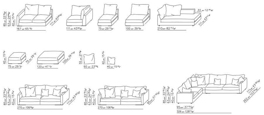 Дизайнерский диван в современном стиле FlexForm Magnum