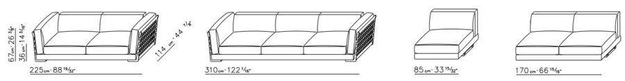 Дизайнерский диван FlexForm Cestone 09