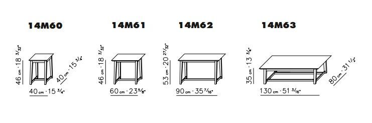 Журнальный столик FlexForm Margarets 14M60(1/2/3)