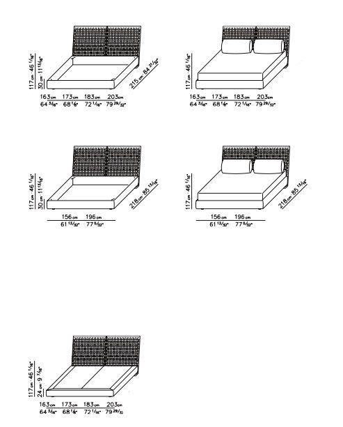 Двухспальная кровать FlexForm Cestone