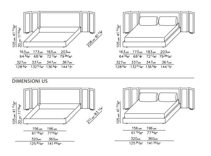 Двухспальная кровать FlexForm Eden