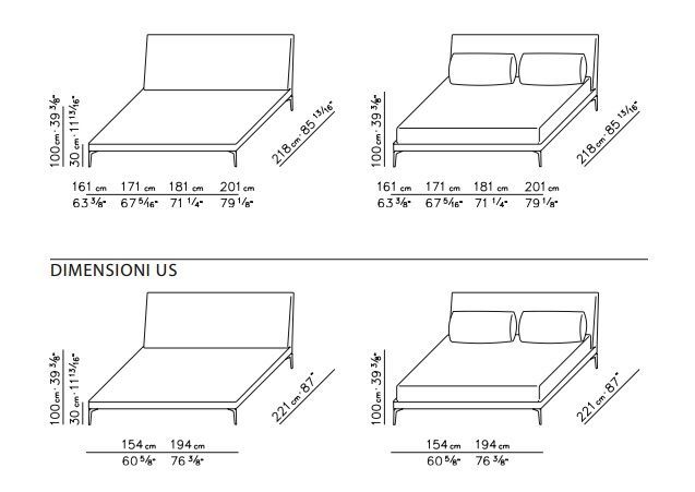 Двухспальная кровать FlexForm Feel good ten