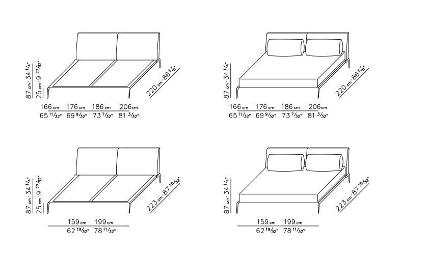 Двухспальная кровать FlexForm Lifesteel