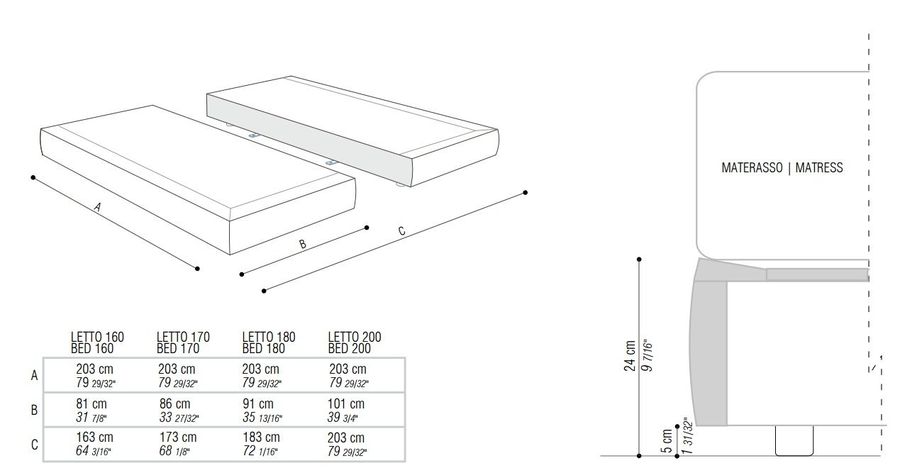 Двухспальная кровать FlexForm Oltre