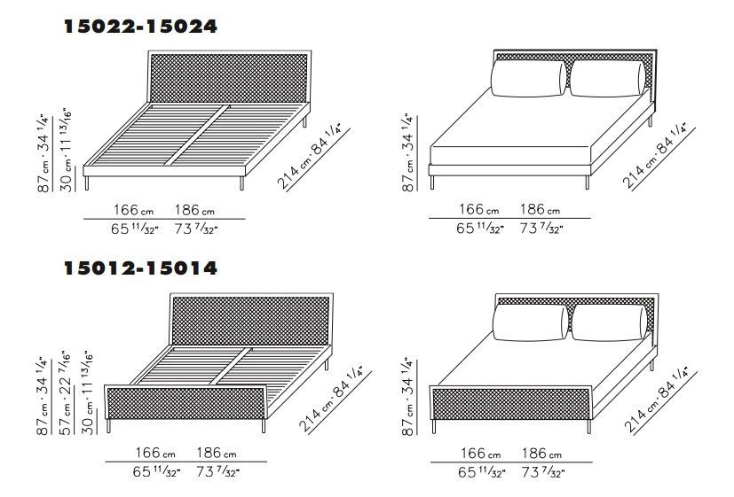 Двухспальная кровать FlexForm Piano 15022(24/12/14)