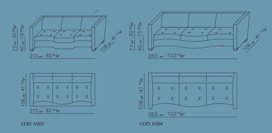 Двухместный диван FlexForm Wave COD H203(4)