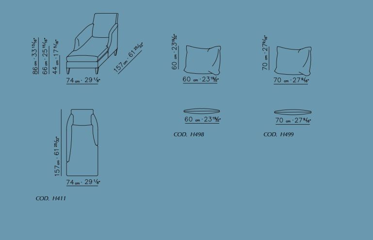 Кушетка FlexForm Relax COD H411