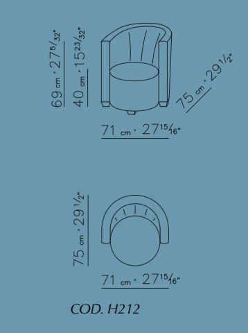 Круглое кресло FlexForm Wave Barrel