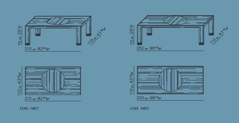 Деревянный стол FlexForm Block COD H874(3/1/2)