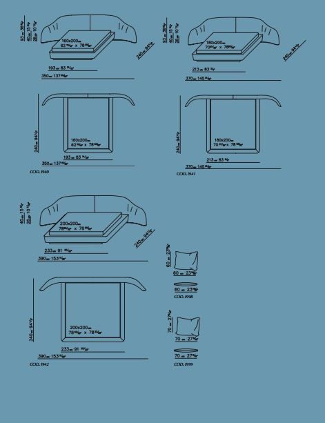 Двухспальная кровать FlexForm Swoon