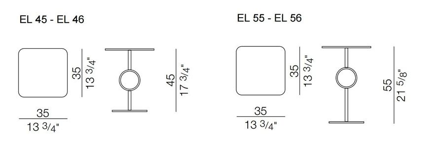 Журнальный столик Swan Ciao EL 45- EL 46 (EL 55 - EL 56)