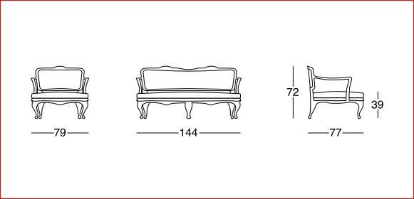 Кожаное кресло Longhi Dalia