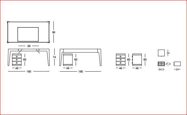 Письменный стол Longhi Gorky desk