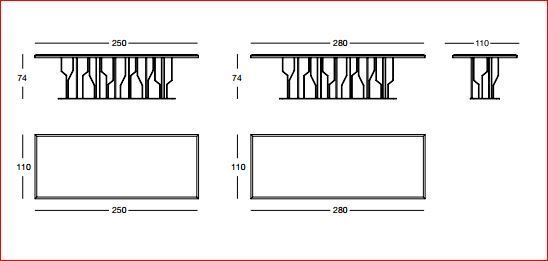 Обеденный стол Longhi Ginza table