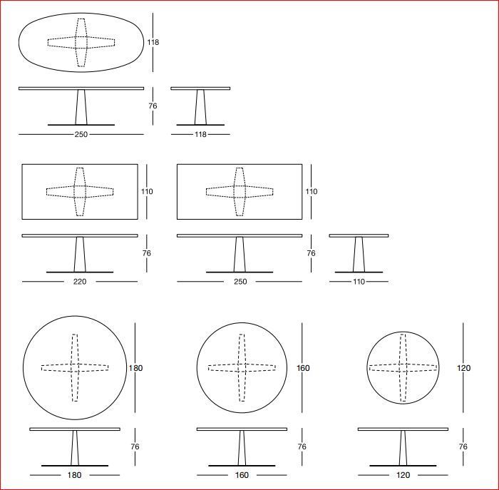 Обеденный стол Longhi Rim table