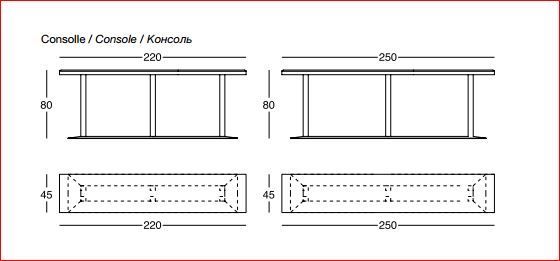 Консоль Longhi Artù console